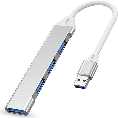 Hub USB vers 4 ports USB 3.0, répartiteur USB 3.0 haute vitesse 5 Gbit/s, hub multiport USB 3.0 pour PC, Plug & Play, convertit l'USB 3.0 en plusieurs ports USB 2.0/1.1 pour Mac OS, Windows et disque (1/5)