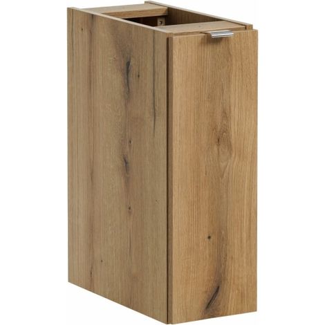 Mobiletto da bagno VANO – 1 porta – Colore quercia – L20 × P57 × H39 cm – Da appendere