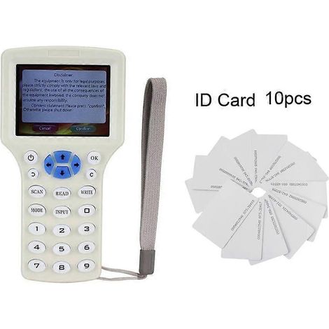 Lecteur/graveur de cartes à puce RFID 125 kHz NFC 13,56 MHz, duplicateur/programmeur multifréquence 13,56 MHz, 10 cartes d'identité (1/5)