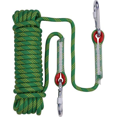 20M Corde De Sécurité d'escalade Extérieure Anti-déchirures Alpinisme Sauvetage Corde,12mm de diamètre Corde pour Le Randonnée Vert (1/4)
