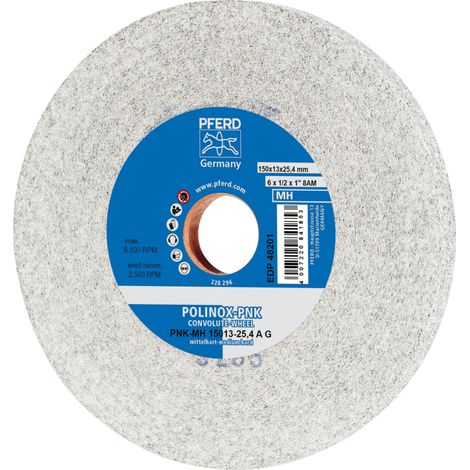 PFERD TOOLS POLINOX Gewickeltes Vlies-Rad PNK Ø 150x13 mm Bohrung-Ø 25,4 mm Mittelhart A Grob für Finish (1/4)