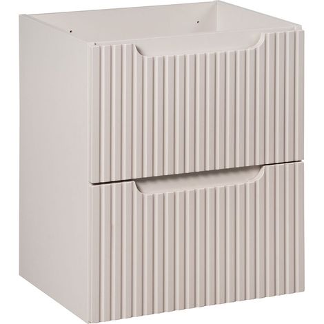 Meuble sous vasque suspendu 2 tiroirs NOVA cachemire 50 CM (1/5)