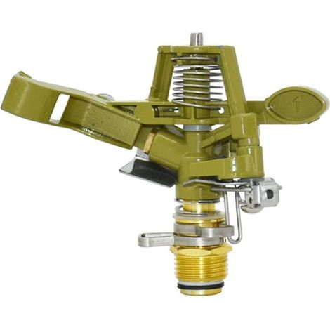 Gartensprenger für die Rasenbewässerung, 1/2"/3/4"-Gartensprenger mit um 360 Grad drehbarem Kipphebel, verstellbar, geeignet für Gärten, Rasenflächen, Landwirtschaft und Bauernhöfe, 1 Stück (1/4)