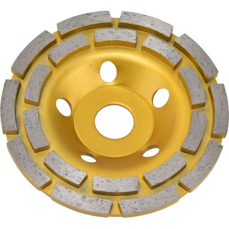 Meule diamantée 125mm pour béton et pierre, double rangée