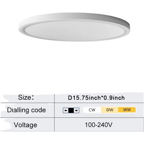 Plafonnier, Design Ultra Fin, Haute Luminosité, 34 Watt (1/2)
