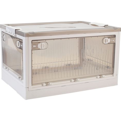 Lager Transparent Folding Storage Box with Wheels (1/5)