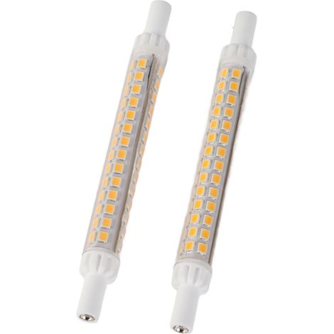 2er-Pack R7S 98 LED-Lampen, Doppelanschlüsse, 118 mm, dimmbar, warmweißes Licht, 100–130 V (1/5)