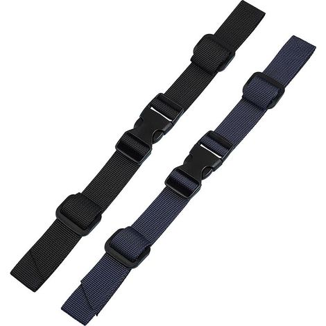 Lot de 2 paires de sangles de poitrine réglables à libération rapide pour sac à dos - Sangle de poitrine antidérapante pour sac à dos d'école, sac à dos en plein air et voyage, Noir, bleu (1/5)