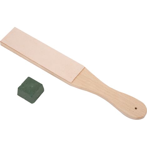 Planche à polir double face en cuir avec pâte à polir pour outils de ponçage en bois