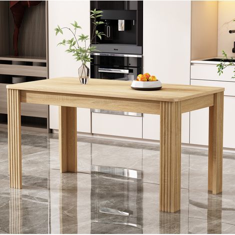 Table repas rectangulaire bois 130 kg design moderne OKMYHOME (1/5)