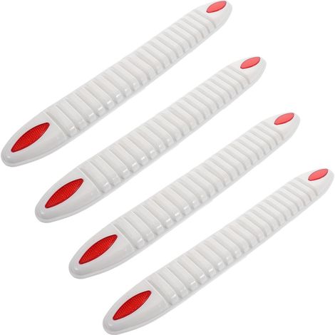 4 Pièces Protection de Pare-Chocs et Arrière PVC Blanc (1/5)
