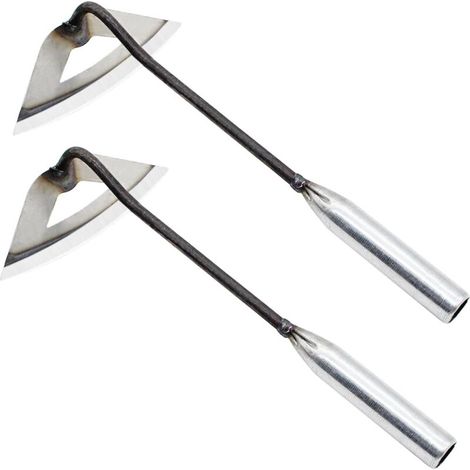 XEPHO Lot de 2 houes Creuses en Acier trempé - pour désherber - pour Le Jardinage, Le Jardinage - Binette de Jardin pour désherbage dans Le Jardin