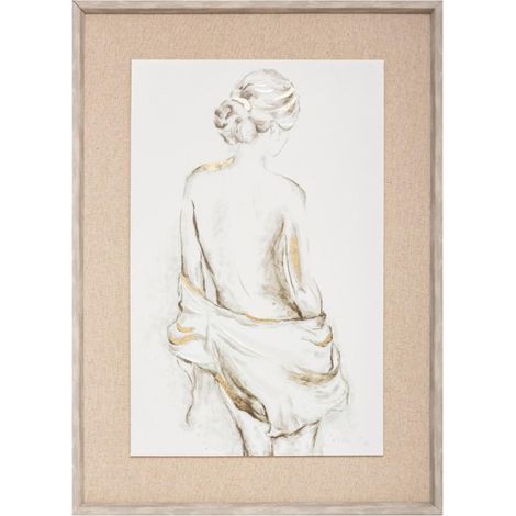 Toile Murale Imprimée "Nu" 52x72cm Gris