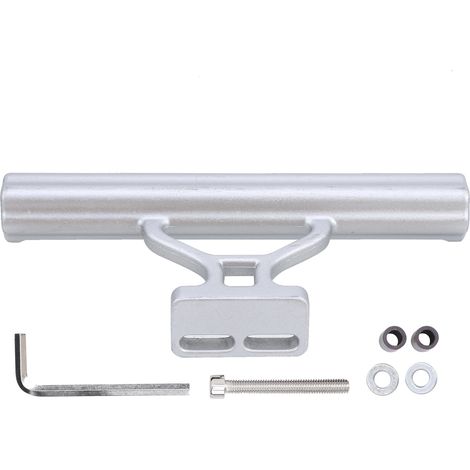 Support multifonction en aluminium pour guidon de vélo, tube pour phare et compteur, argenté (1/5)