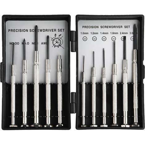 Tournevis de précision 11 en 1 mini tournevis avec embout magnétique jeu de tournevis lunettes pour réparation de montres téléphones et appareils (1/4)