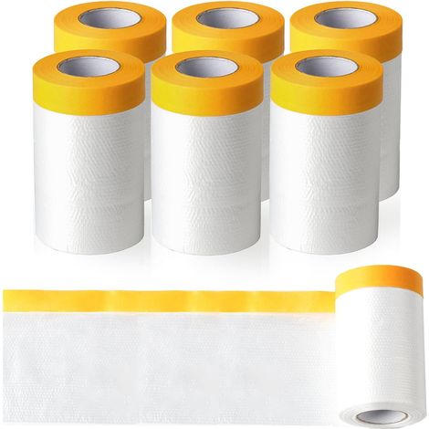 6 Rollen Abdeckfolie mit Klebeband