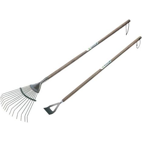 Draper 20689 Childrens Young Gardener Dutch Hoe 20688 Lawn Rake Carbon Steel