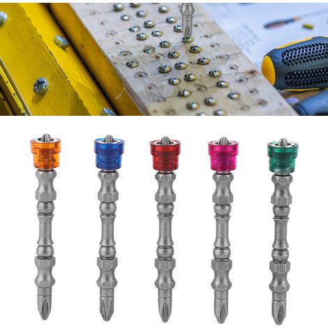 Embout de tournevis magnétique double tête puissant de 65 mm pour tournevis électrique cruciforme PH2 (1/5)