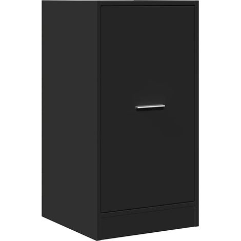Mobiletto da farmacia multifunzionale nero 40 x 41 x 77,5 cm design classico legno composito nero 020050629