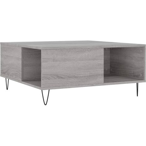 Maison Exclusive - Tavolino Salotto Grigio Sonoma 80x80x36,5 cm Legno Multistrato