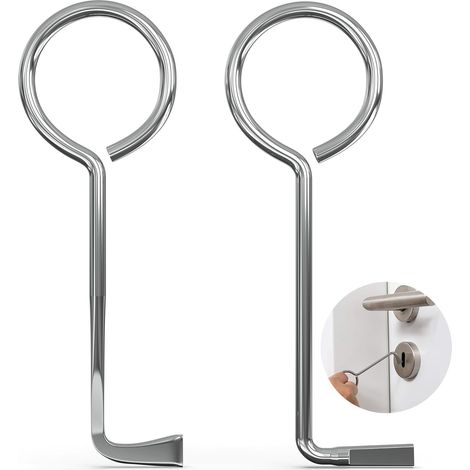 Lot de 2 Crochets Ouverture Serrure Acier Tribofinition Porte Chambre Panneaux