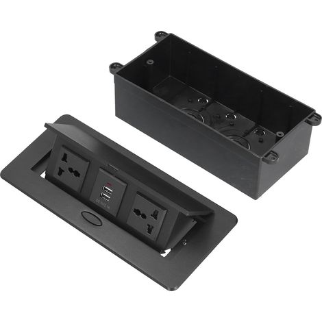 Prise de Table 250 V Prises de Sol Prise Pop-up, Prises Pop-upBoîte de Connexion de Hub de Bande de Table Double Prise de Courant USB J29 pour Table de Bureau de Bureau de (1/5)