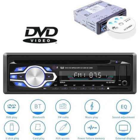Autoradio MP3/CD/Bluetooth/USB 12V + Télécommande