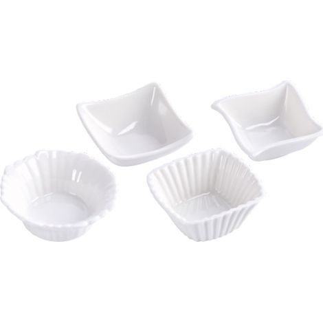 Set 3 Ciotole Ciotoline in Porcellana da Cucina 7,5 cm 4 Modelli (1/2)