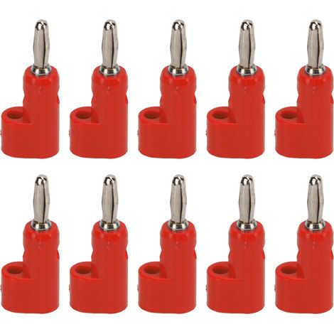 Fiche Banane - 4 mm - Vis Ouverte Empilable - Sans Soudure - 30 V AC / 60 V DC - 24 A - Pour Équipement Électronique et Industriel - Lot de 10 (1/5)