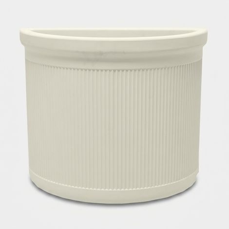 Vase d'extérieur en LLDPE Millerighe avec paroi latérale - Blanc (1/3)