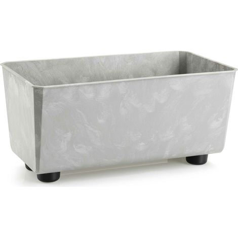 Maceta para flores de salvia, hormig贸n gris