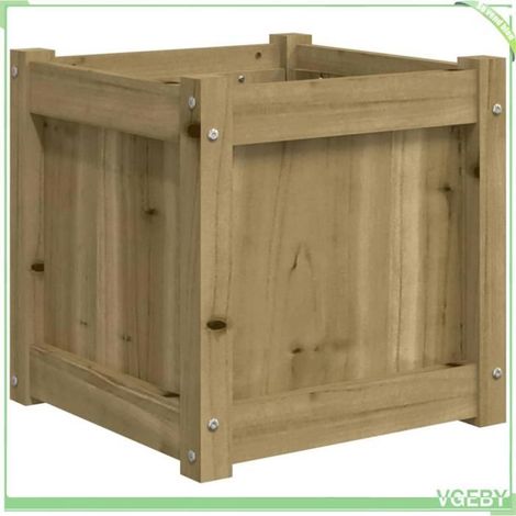 Jardinière en bois - FAFEICY - 837412 - 40 x 40 x 40 cm - Pin imprégné - Carrée (1/5)