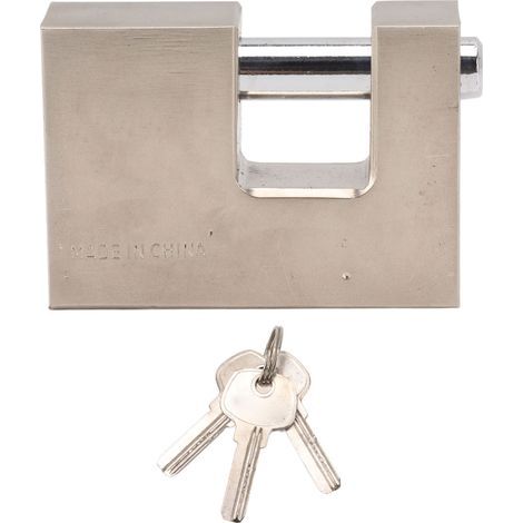 Cadenas horizontal rectangulaire antivol, 2 pièces, étanche, résistant au cisaillement, sécurité avec 6 clés pour porte et tiroir (1/5)