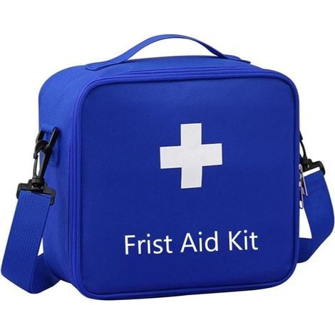 Trousse de Secours Vide, trousse de premiers soins, Étanche Sac de Médecine Portable,Trousse de Médecine Sac d'urgence de Grande Capacité Avec bretelles réglables(bleu) (1/5)