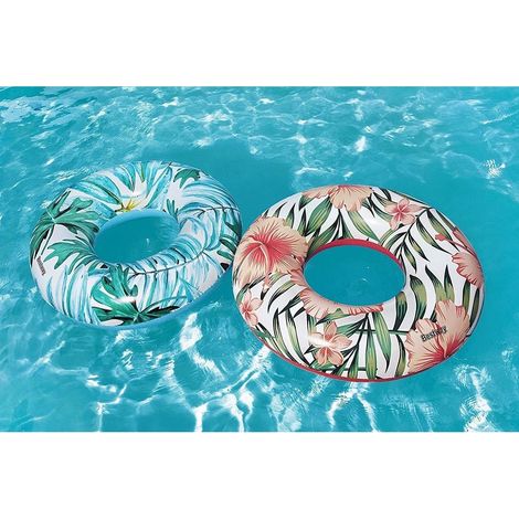 Trade Shop - SALVAGENE PALME TROPICALI FLOREALI 119CM CIAMBELLA GONFIABIABILE MARE PISCINA 36237 - (1/5)