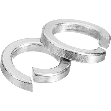 10 Pcs Rondelle de Blocage à Ressort, M16 Assortiment de Rondelles de Blocage Fendues Rondelles de Blocage en Acier Inoxydable 304 pour Vis, Boulons, Écrous, Argenté (1/5)