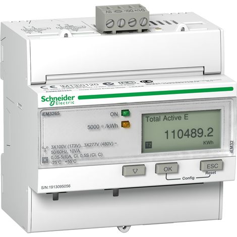 Contatore energia iEM3265 - 3P+N - inserzione con TA - BACnet - MID - A9MEM3265