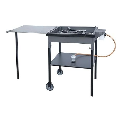 FLORES CORTES - 33702 - Paellero Plancha para Gas 770 x 530 x 900 con Ruedas