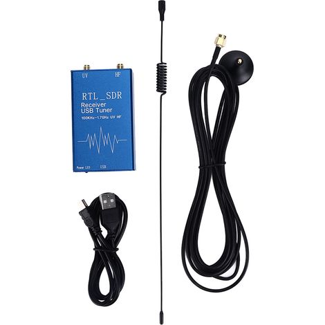 Récepteur SDR RTL USB 100KHz-1.7GHz, tuner radio HF/VHF/UHF pleine bande, composant électronique XR-105, réception large spectre (1/5)