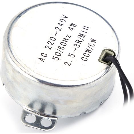 1 moteur synchrone à engrenages 220-240 V CA 4 W CW/CCW (2,5-3 tr/min) (1/5)