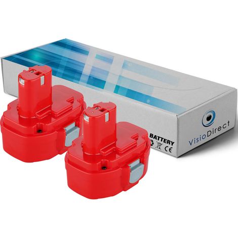 Lot de 2 batteries pour MAKITA BMR100 Radio de chantier 14.4V 3000mAh - Visiodirect -