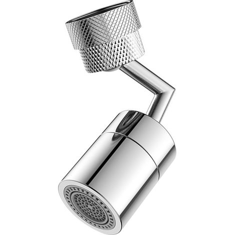 Rallonge de robinet pivotante en métal, fixation universelle rotative, accessoire de robinet durable pour la cuisine et la maison, 2 modes (1/5)