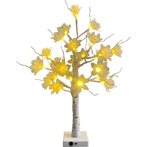 Guirlande lumineuse Magnolia, alimentée par USB et piles (3 x AA), blanc chaud, décoration de Noël (1/5)