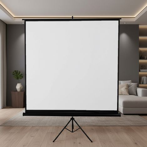 Schermo proiettore home cinema - schermo a rullo treppiede 110 16:9 4:3 HDTV (1/5)