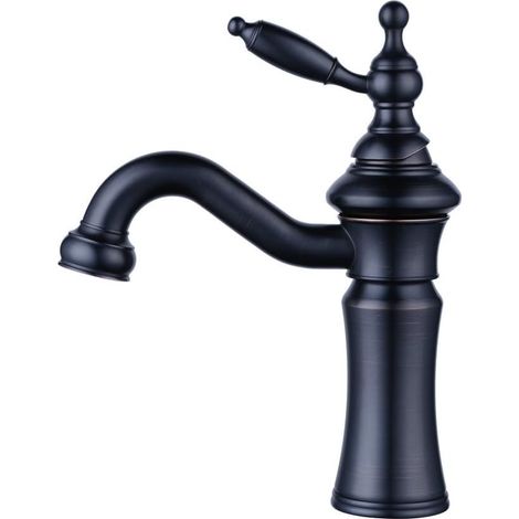 ZOLGINAH Robinet d'évier Salle de bain,Robinet Classique Robinet monotrou d'eau Chaude et Froide (1/5)