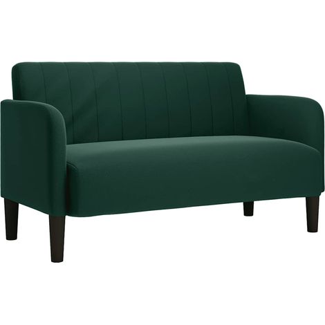 Divano Sofa Divanetto Verde Scuro 109 cm Velluto (1/5)