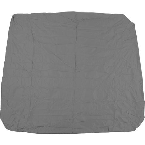 Wasserdichte, quadratische Whirlpoolabdeckung aus silberbeschichtetem Polyester 190, wetterfest, 207 x 207 x 30 cm, grau (1/5)
