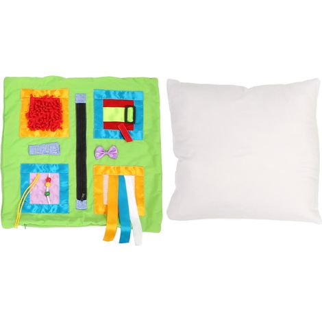 Coussin Sensoriel Anti-Stress pour Personnes Âgées Alzheimer, Soulagement Anxiété, Développement Motricité Fine, Oreiller Démence, Textures Multi-Sensorielles, Taille Unique (1/5)