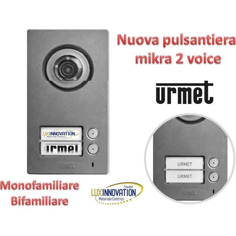 Pulsantiera urmet mikra 2 voice 1784/2 monofamiliare / bifamiliare videocitofono ( come 1783/1)