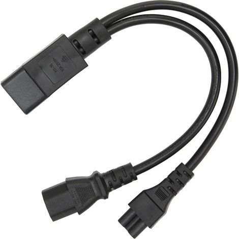 IEC 320 C14 Stecker auf C13 und C5 Buchse Splitterkabel, 10 A 250 V, für duale Stromversorgung